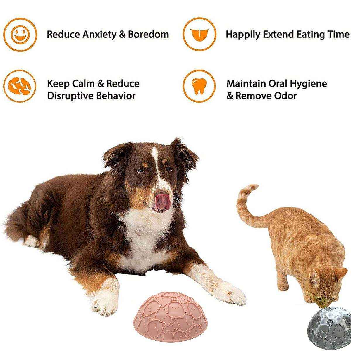 Pet Slow Food Bowl Silicone Double Sided Lick Bowl for Dogs and Cats Eating - Image 11