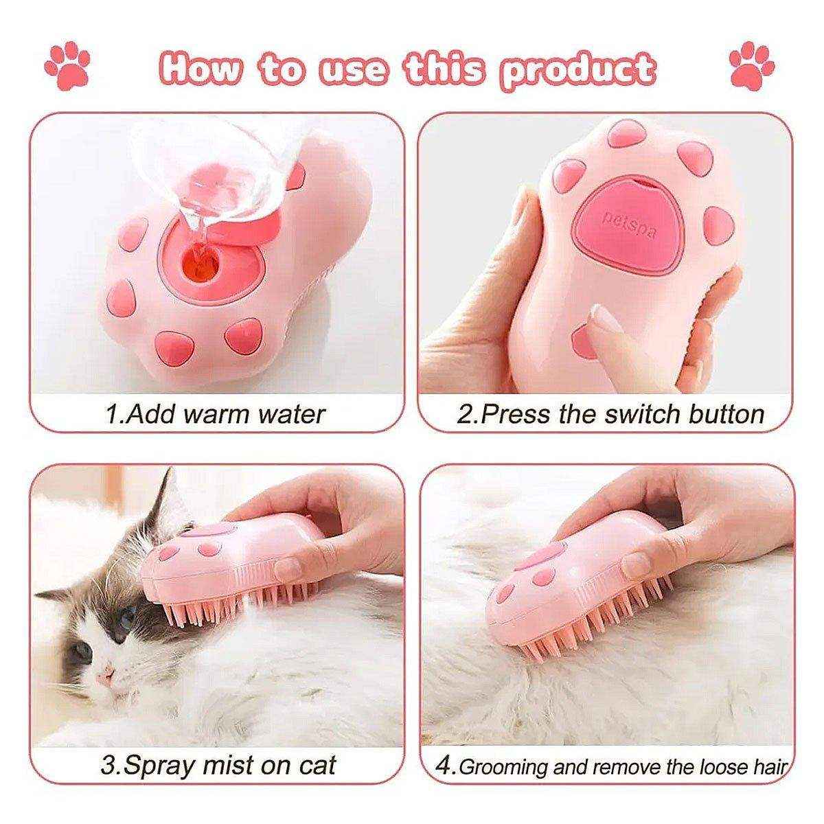 Cross-border Electric Whale One-button Spray Brush Cleaning Hair Removal Comb - Image 8