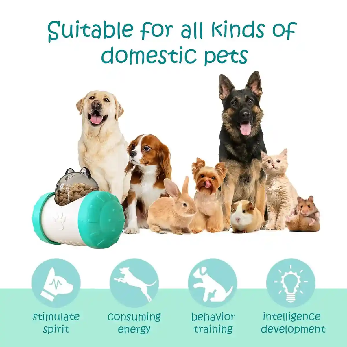 Pet Swing Dispensing Toy for Dogs Chew Resistant Interactive Treat Dispensing Dog Toys - Image 4