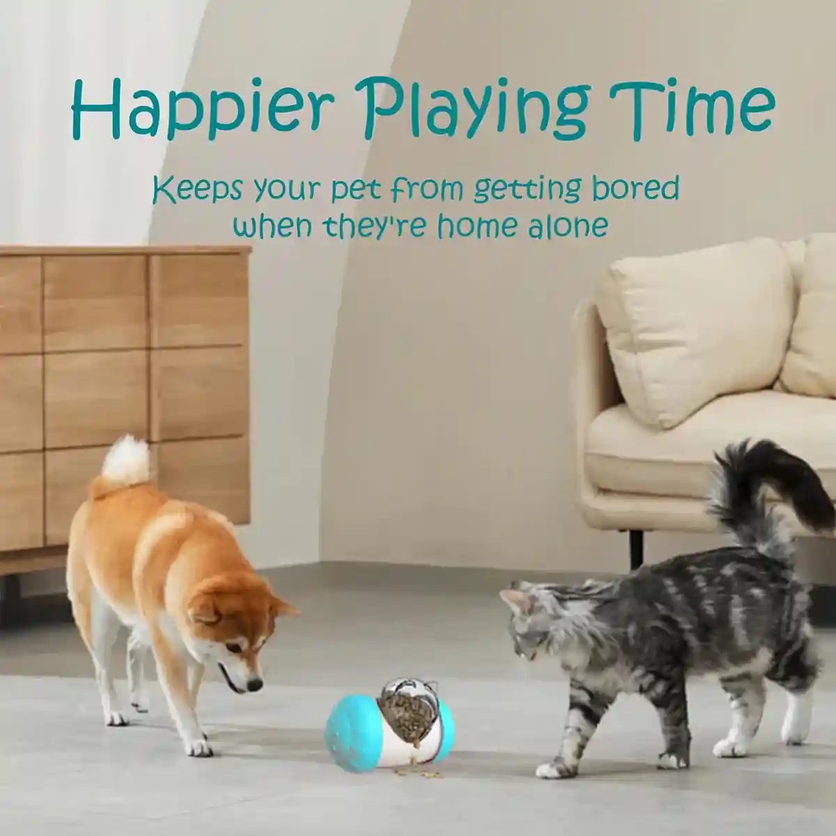 Pet Swing Dispensing Toy for Dogs Chew Resistant Interactive Treat Dispensing Dog Toys - Image 8