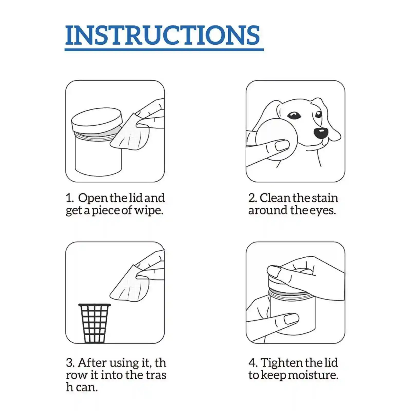 Pet Tear Stain Wipes Effective Cleaning for Dogs and Cats' Eyes - Image 12
