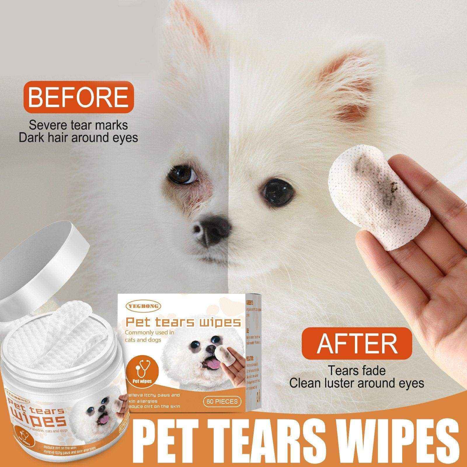 Pet Tear Stain Wipes Effective Cleaning for Dogs and Cats' Eyes - Image 7