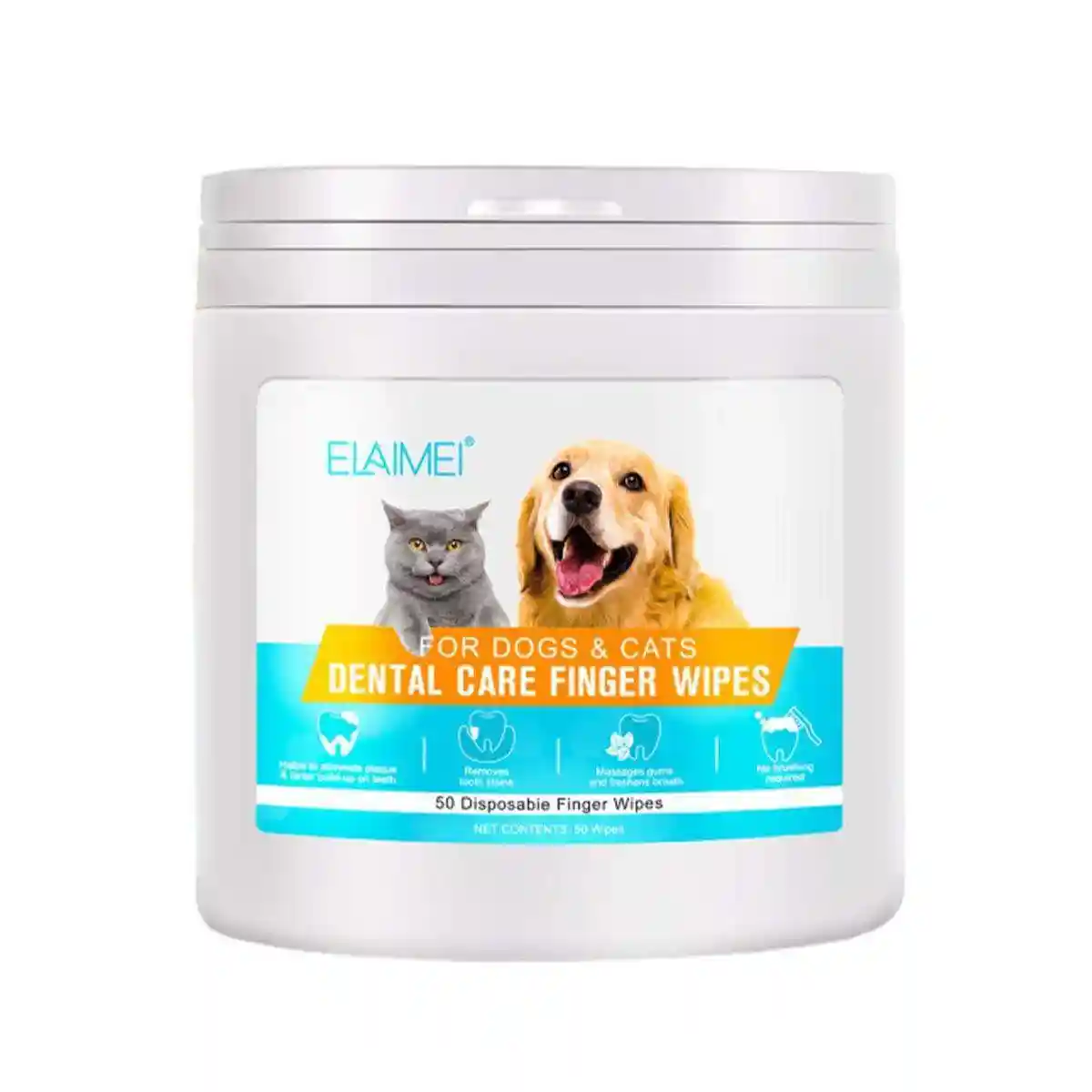 50pcs Pet Teeth Cleaning Finger Wipes - Image 2