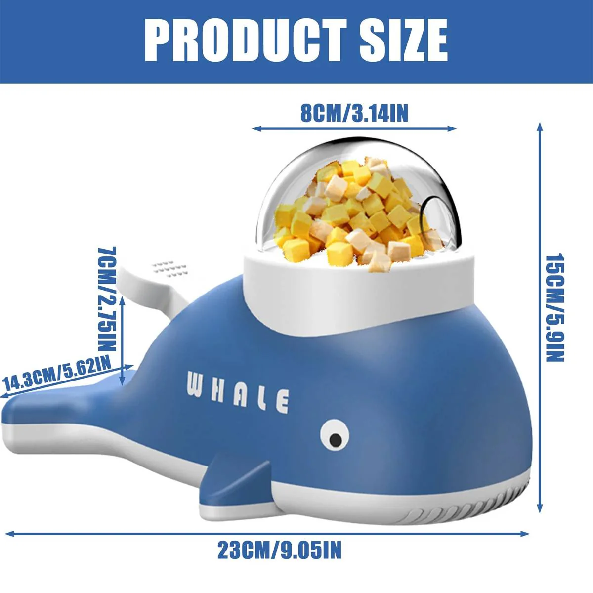 Pet Treat Dispenser Toy Interactive Whale Puzzle Toy - Image 5