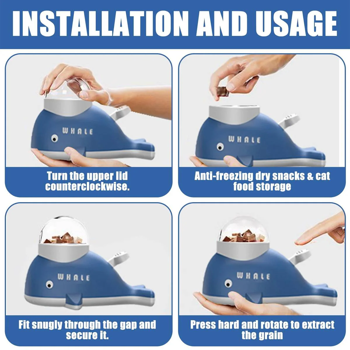Pet Treat Dispenser Toy Interactive Whale Puzzle Toy - Image 7