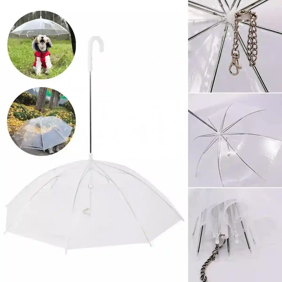 Pet Umbrella with Leash Attachment Keep Your Dog Dry in Style - Image 10