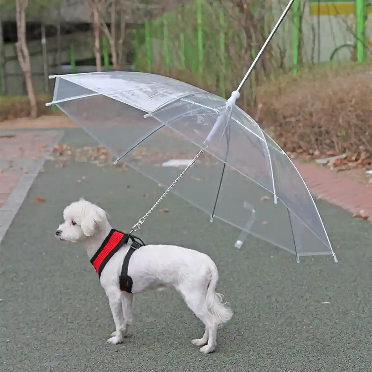 Pet Umbrella with Leash Attachment Keep Your Dog Dry in Style - Image 5