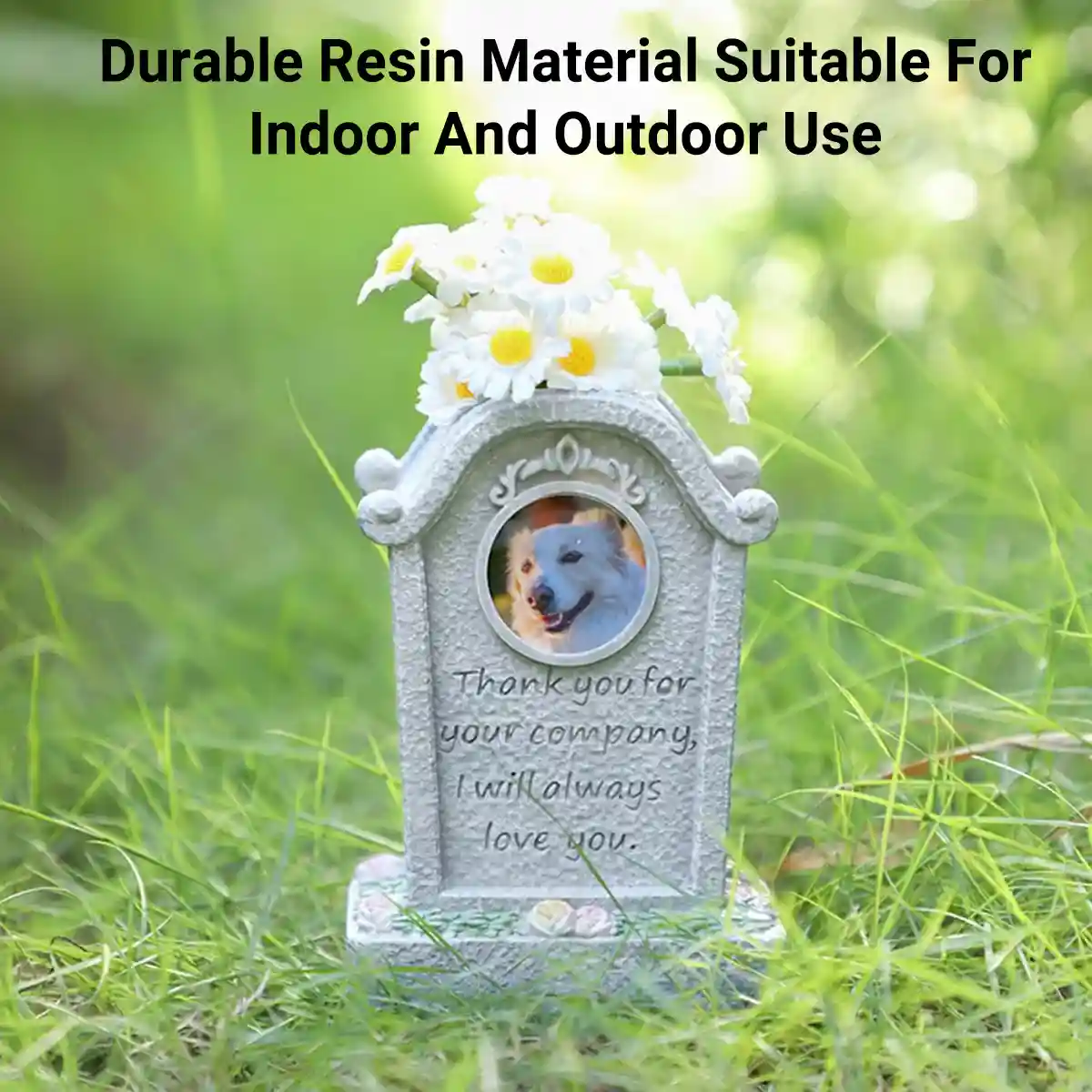 Handcrafted Resin Pet Urn Memorial Box with 3D Carving Design - Image 12
