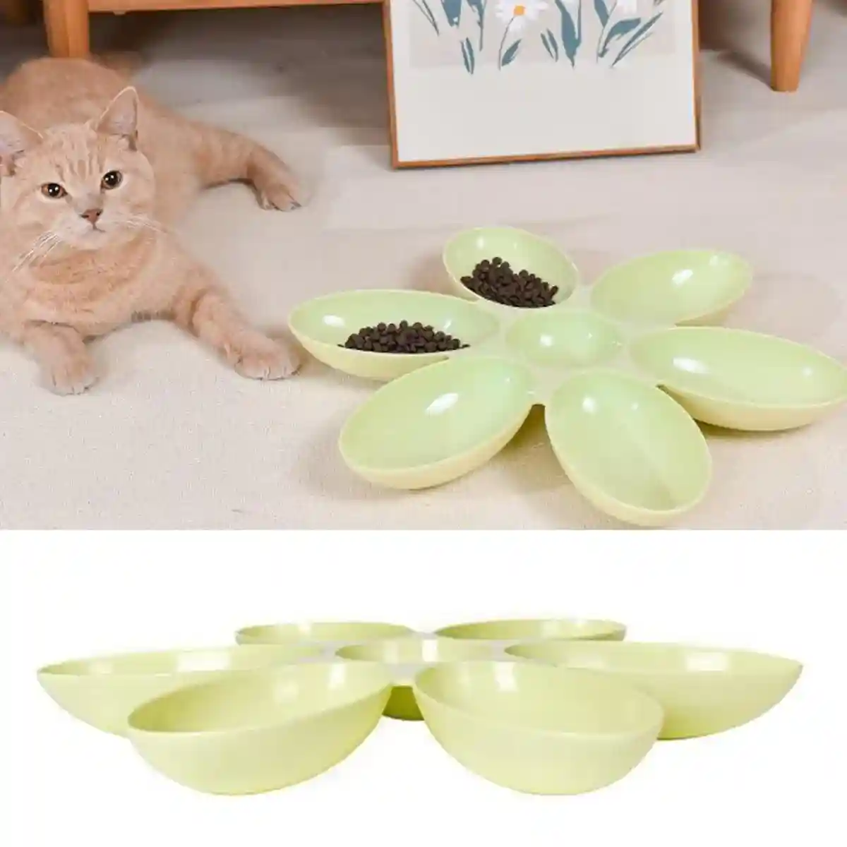 Petal-Shaped Multi-Cat Feeding Bowl - Image 13