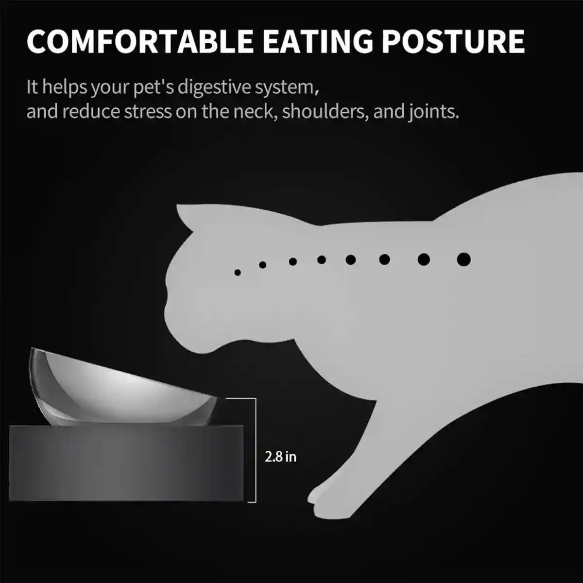 PETKIT 15° Adjustable Double Pet Bowl Stainless Steel Raised Feeder - Image 7