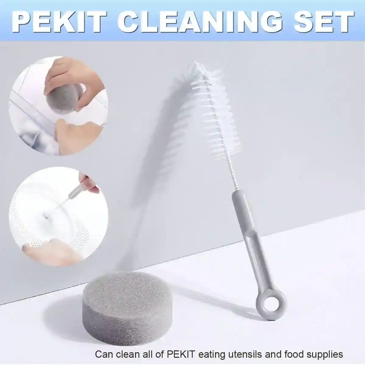 PETKIT Dual-Use Brush & Sponge for Pet Bowls & Water Dispensers - Image 2