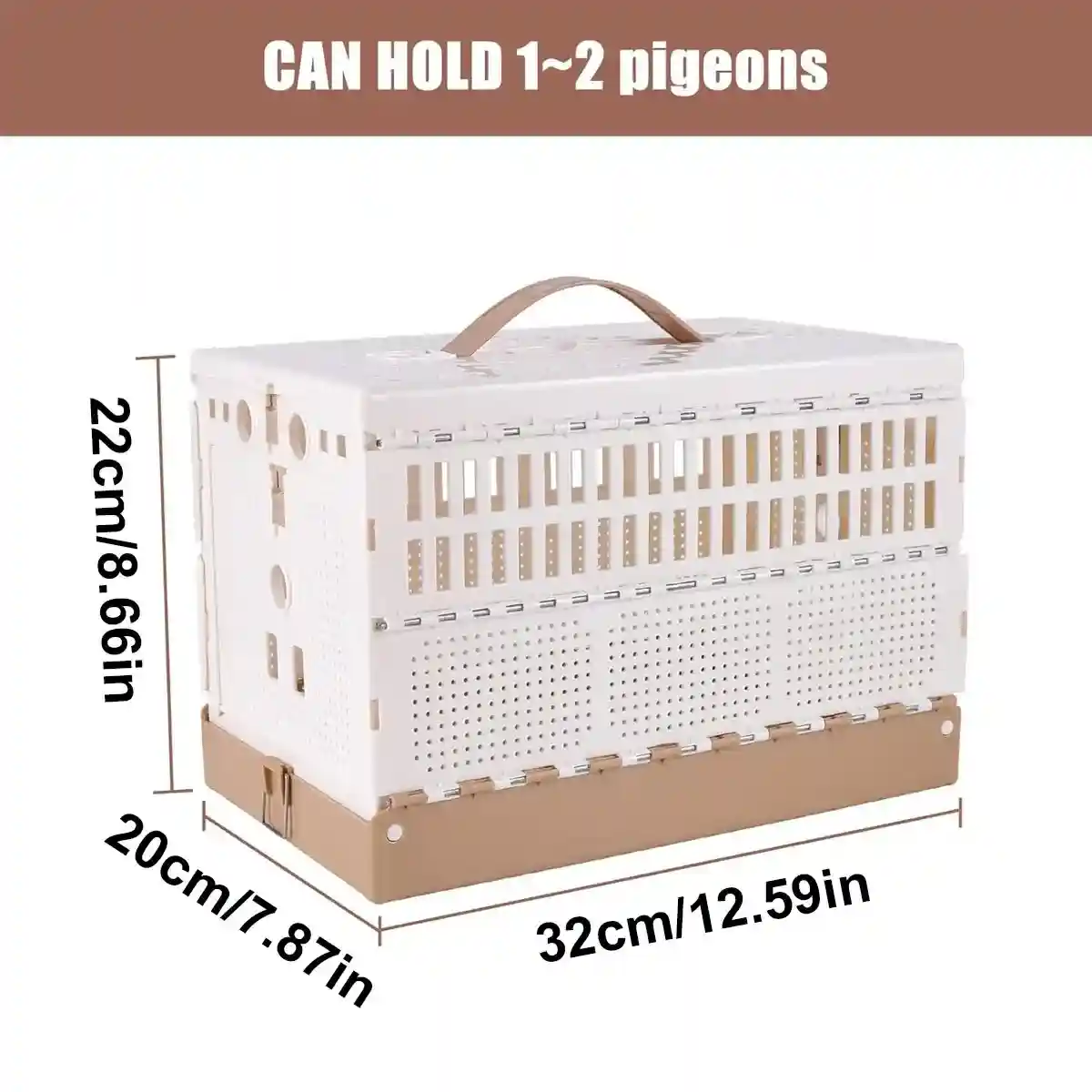 Foldable Pigeon Transport Cage with Dual Doors and Handle - Image 6