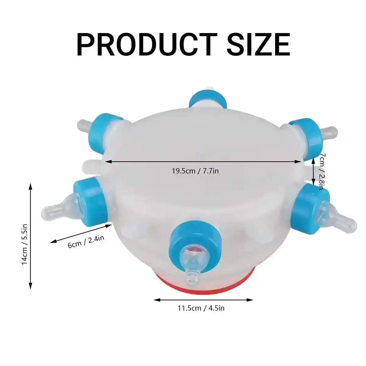 Piglet Milk Feeder 2.5L Large Capacity with 6 Soft Silicone Teats - Image 10