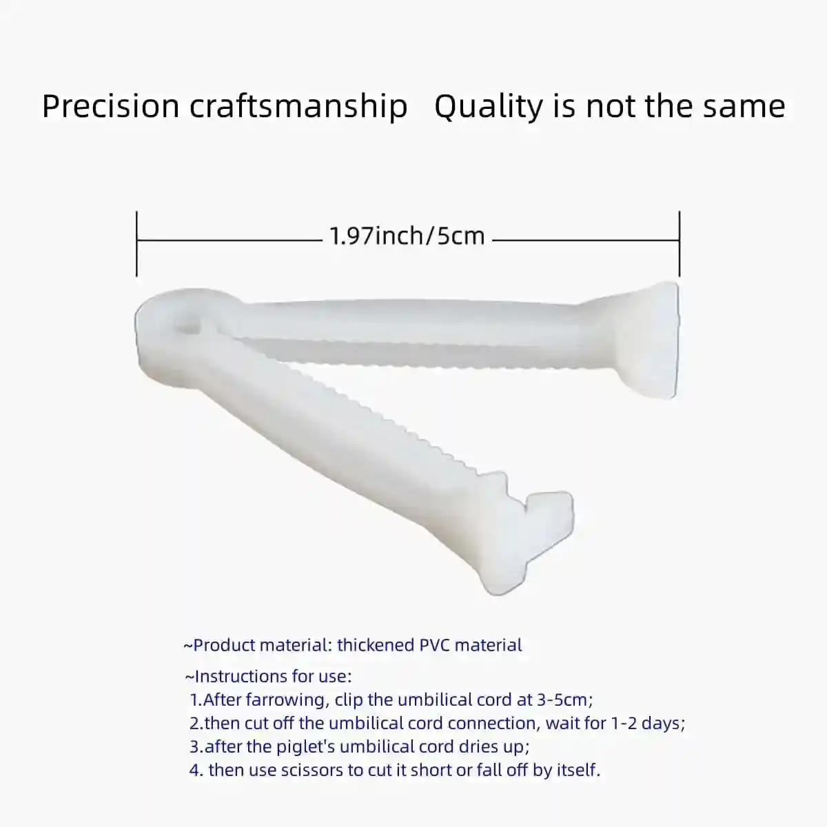 100PCS Piglet Care Umbilical Cord Clamps for Newborn Livestock - Image 15