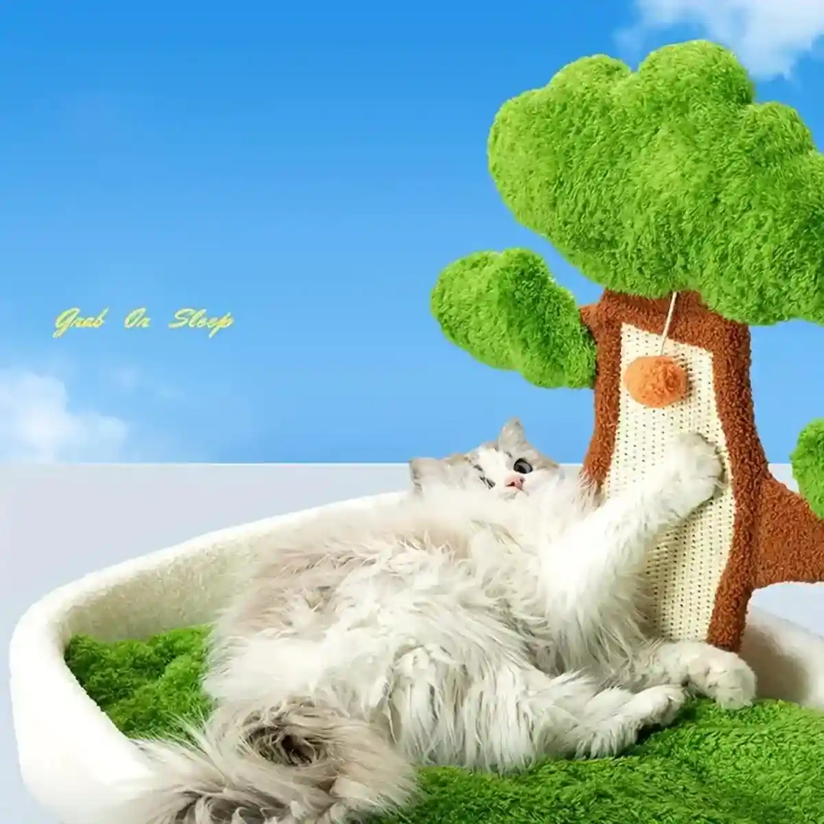 Pine Tree Shape Cat Scratching Board Wear-Resistant Removable Washable Cat Bed - Image 12