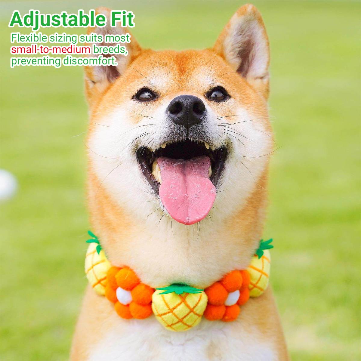 Pineapple Dog Collar Adjustable Floral Necklace - Image 5