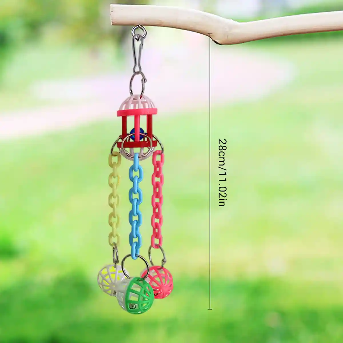 Plastic Parrot Toy Colourful Hanging Chew And Puzzle Ball For Birds - Image 7