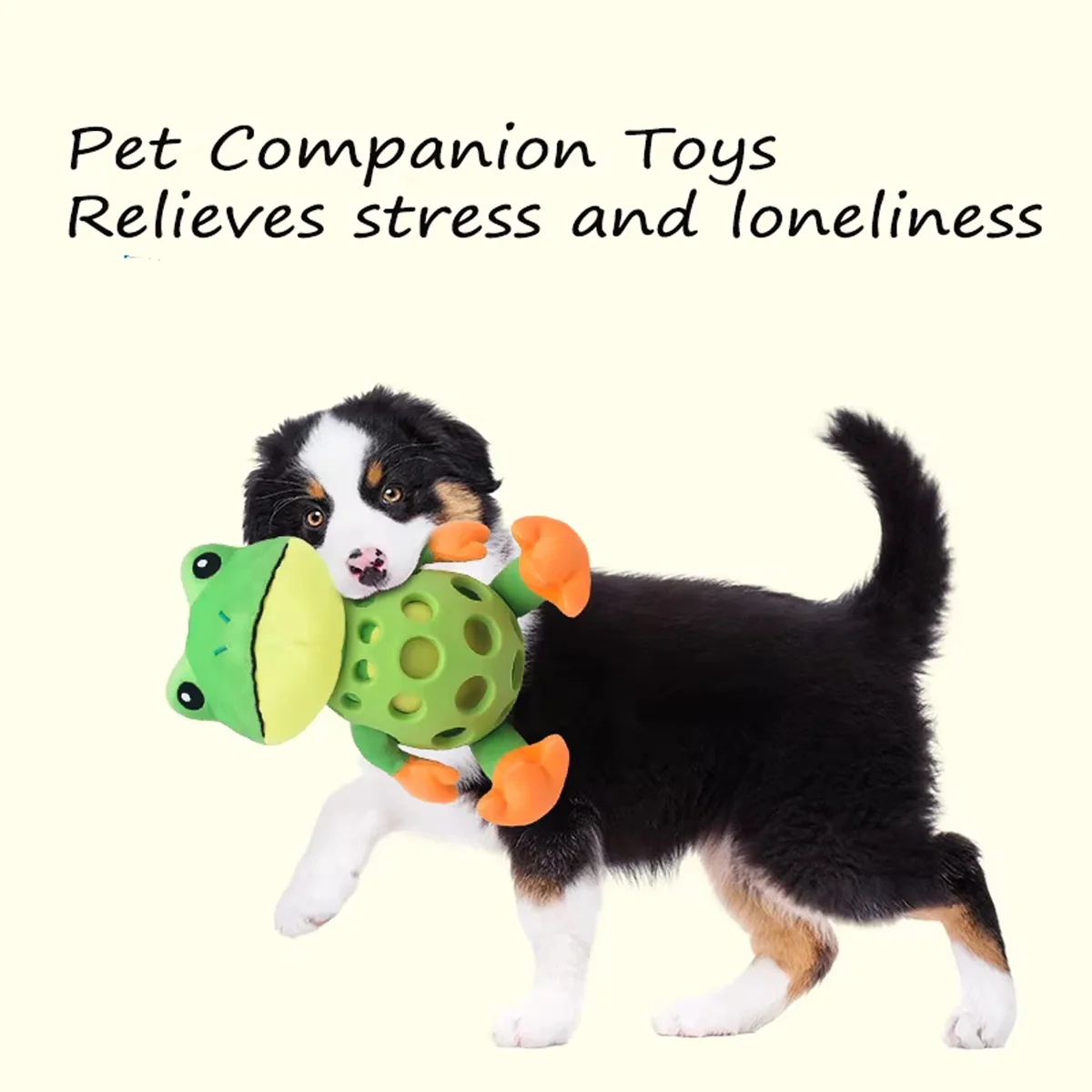 Plush Dog Toy Squeaky Frog Chew Toy - Image 13