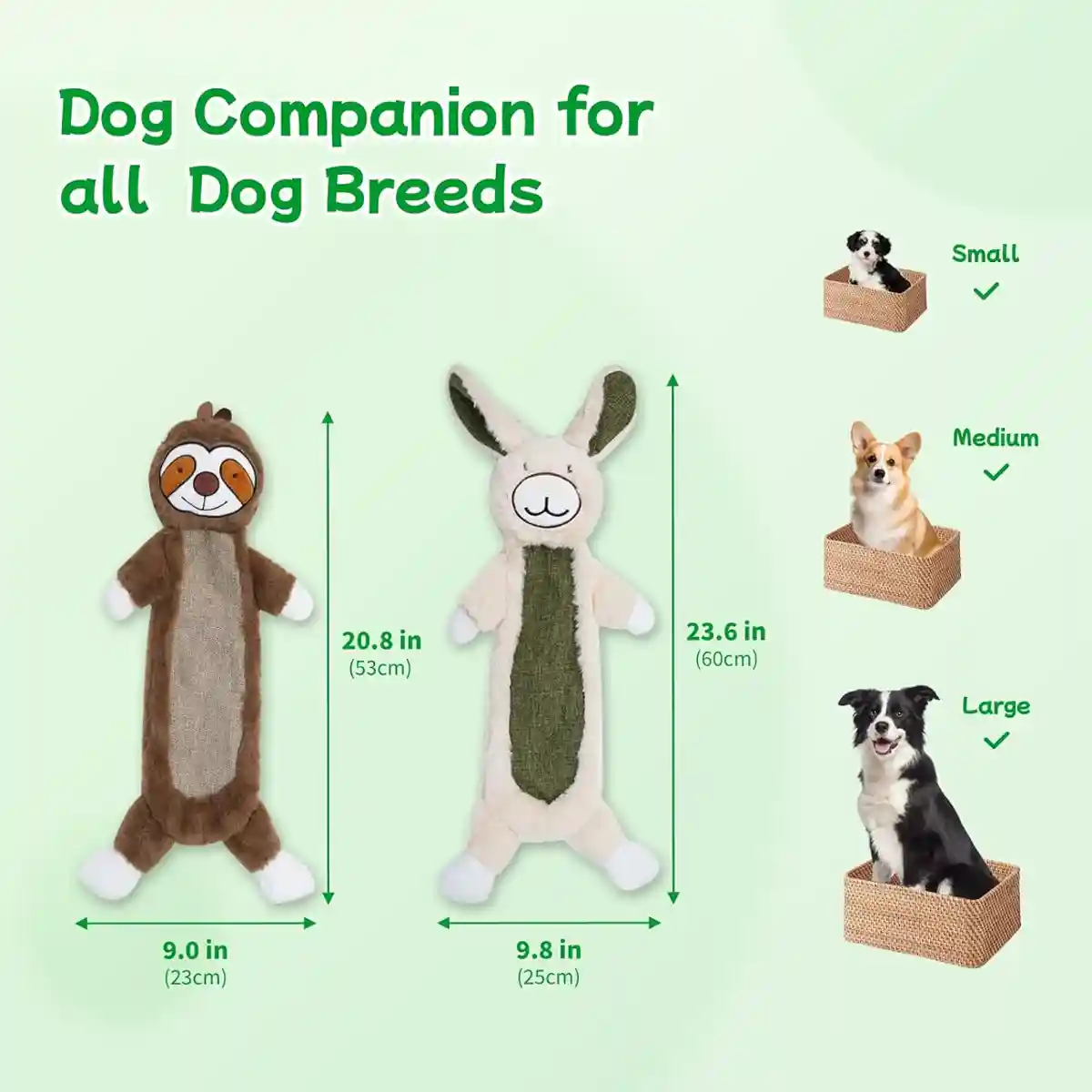 Plush No Stuffing Squeaky Dog Toy with Crinkle Paper - Image 11