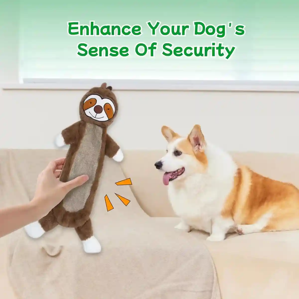 Plush No Stuffing Squeaky Dog Toy with Crinkle Paper - Image 9