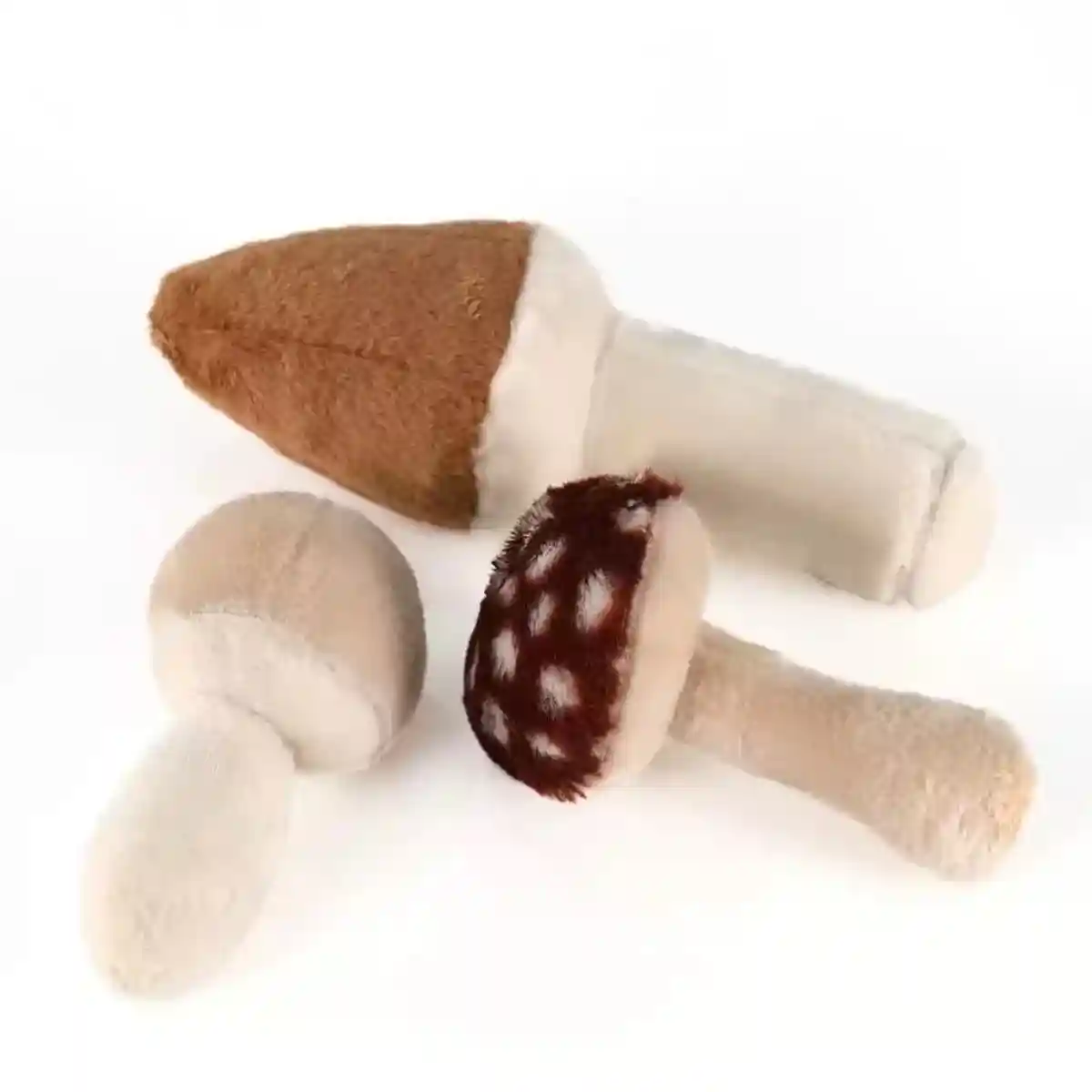 Mushroom Plush Dog Bed with Chew Toys for Small Cats and Dogs - Image 12