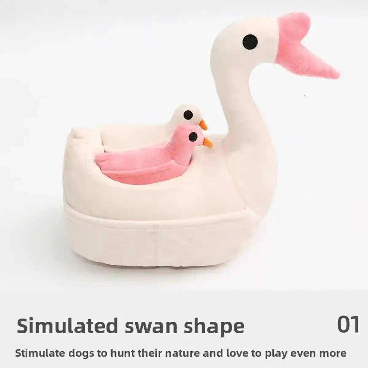 Plush Pet Goose Toy Interactive Squeaky Dog Enrichment Toy - Image 6