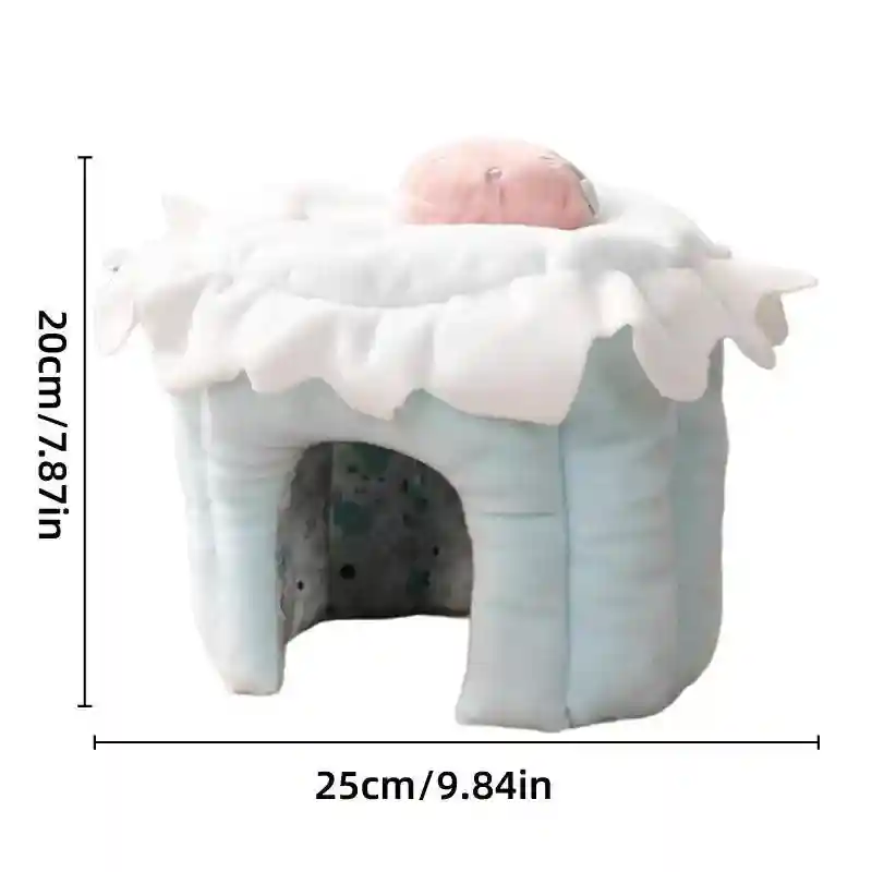 Plush Rabbit House Cake Design Soft Burrow Bed for Small Pets - Image 4