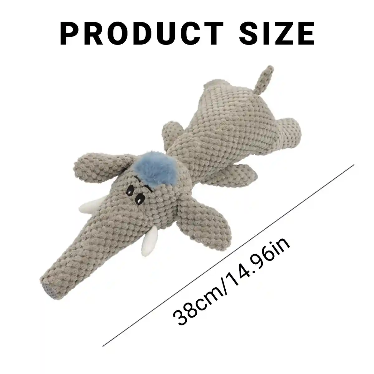 Plush Squeaky Dog Toy Soft Corn Fleece Chew Animal Design - Image 6