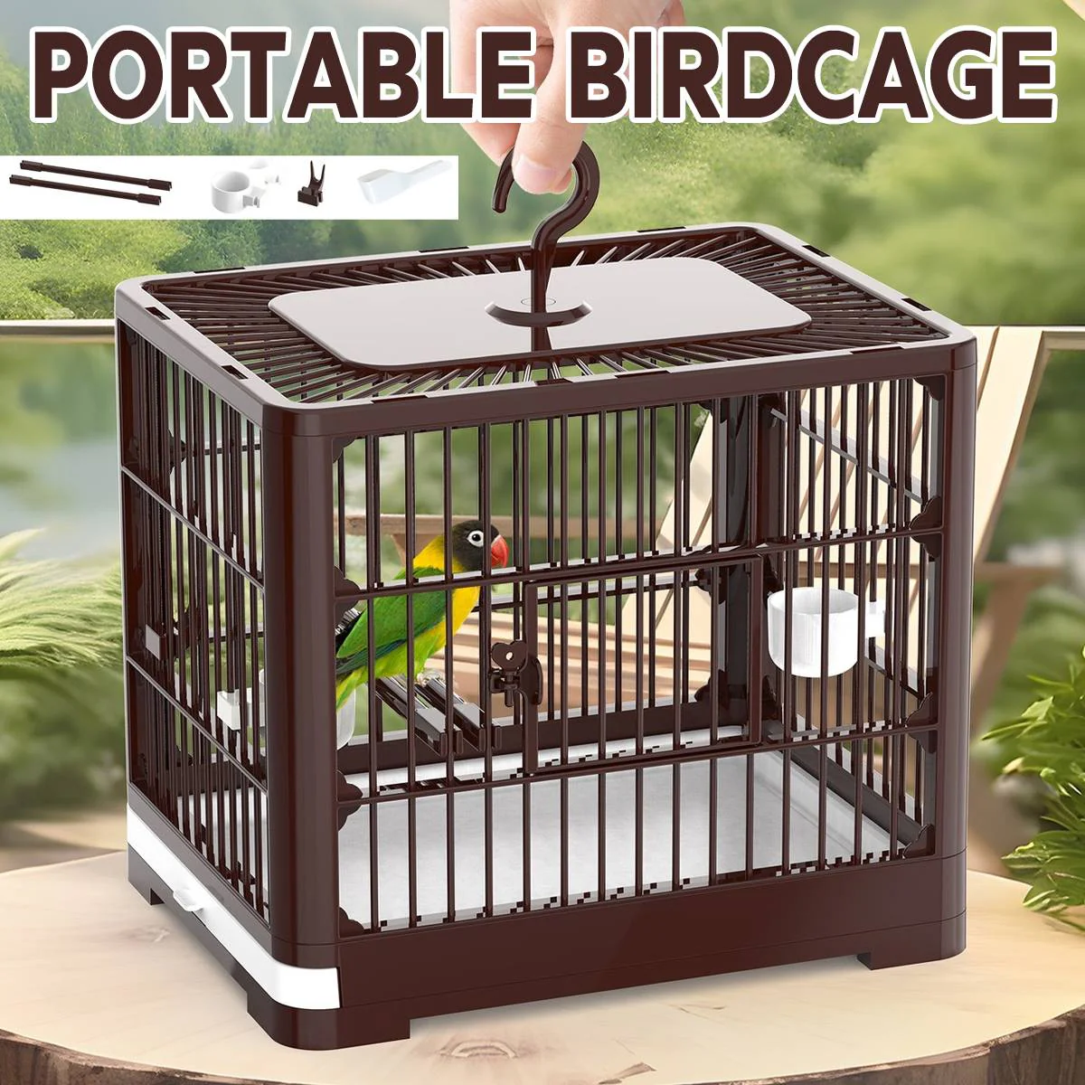 Portable Birdcage With Pull-Out Tray