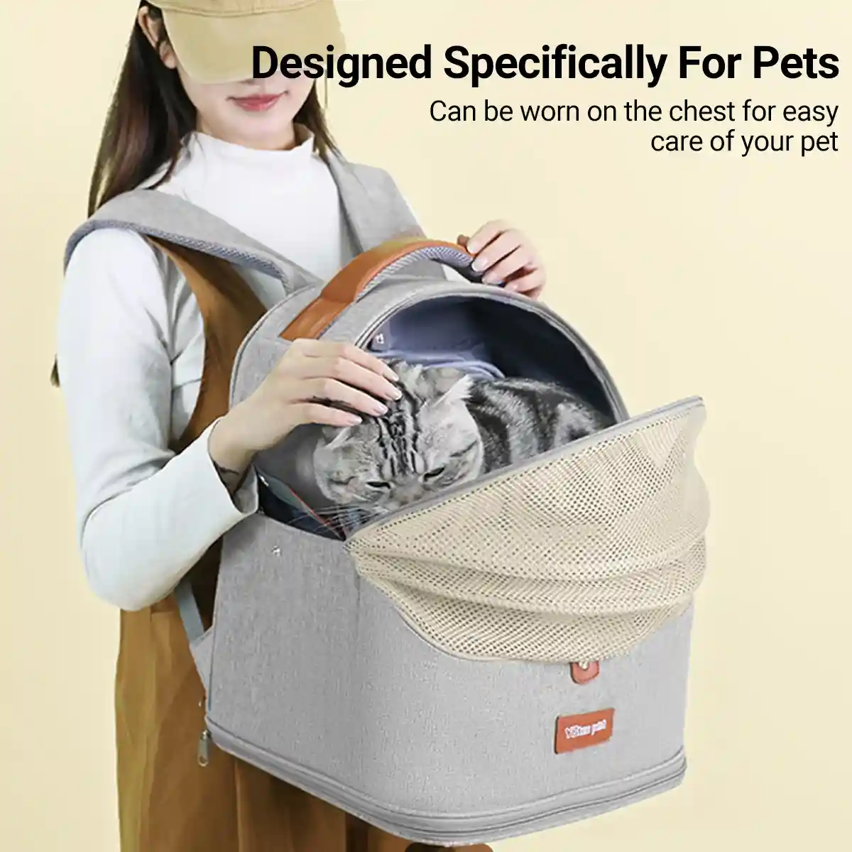 Breathable Pet Travel Backpack Carrier Portable & Expandable Design - Image 3
