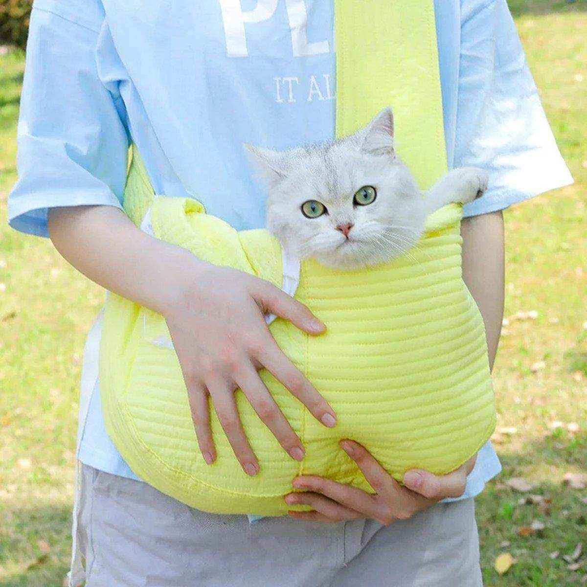Portable Pet Cat Carrier Bag Crossbody Canvas Shoulder Bag for Travel Outdoors - Image 14