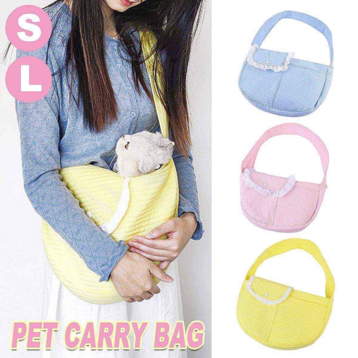 Portable Pet Cat Carrier Bag Crossbody Canvas Shoulder Bag for Travel Outdoors - Image 2
