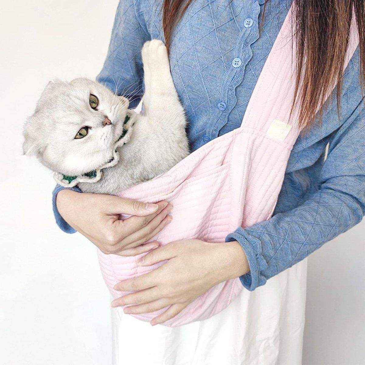 Portable Pet Cat Carrier Bag Crossbody Canvas Shoulder Bag for Travel Outdoors - Image 4