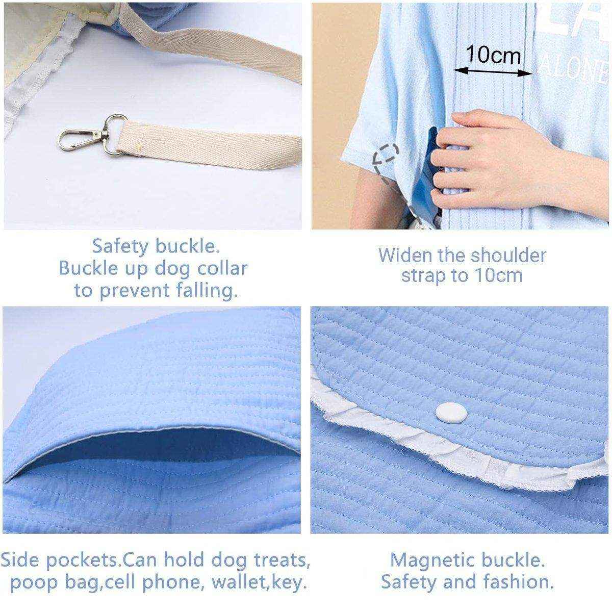 Portable Pet Cat Carrier Bag Crossbody Canvas Shoulder Bag for Travel Outdoors - Image 5