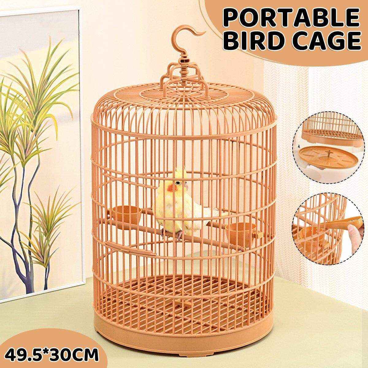 Elegant Portable Luxury Bird Round Cage for Small to Medium-Sized Birds - Image 3