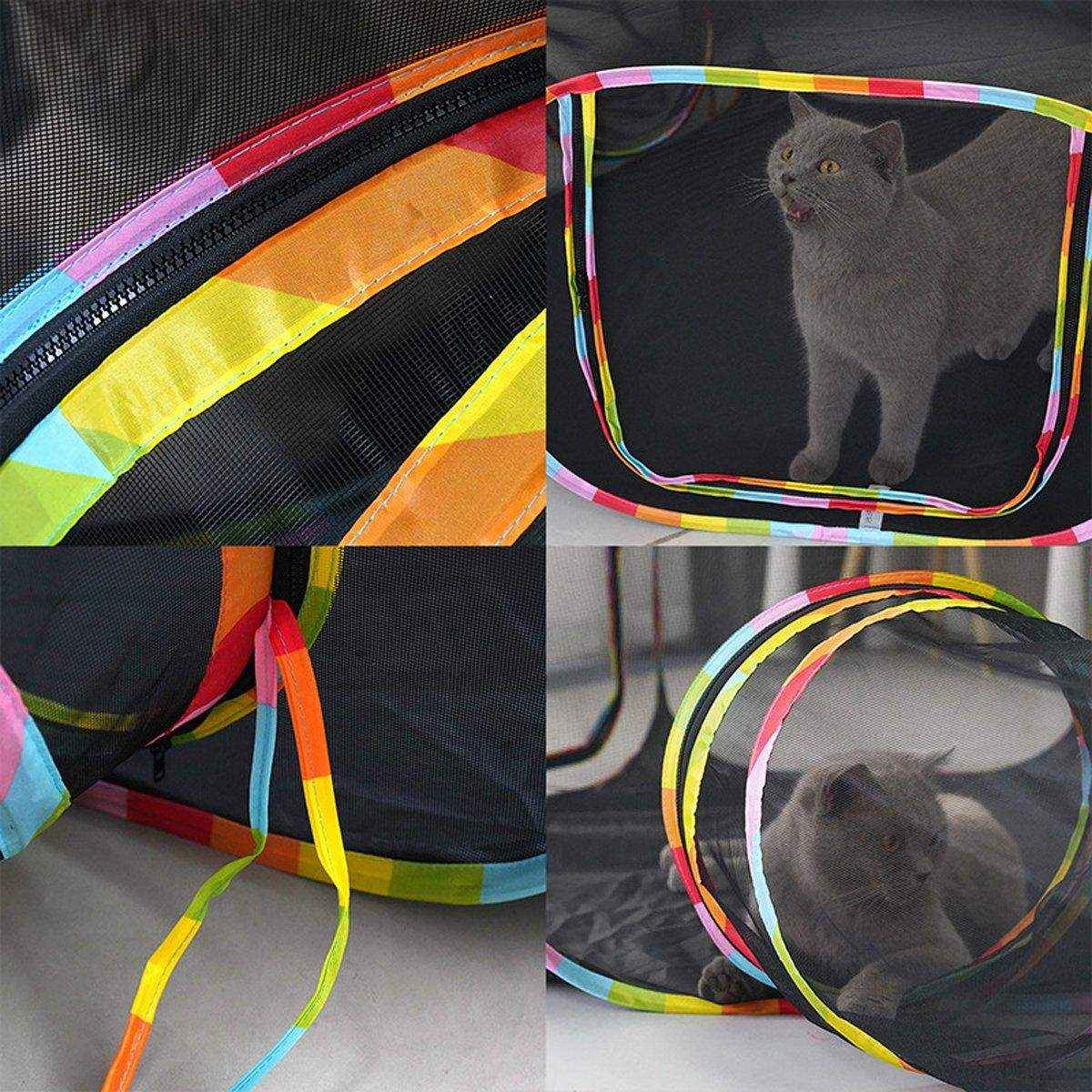 Portable Mesh Cat Tunnel & Enclosure Easy Setup Outdoor Play Area - Image 10