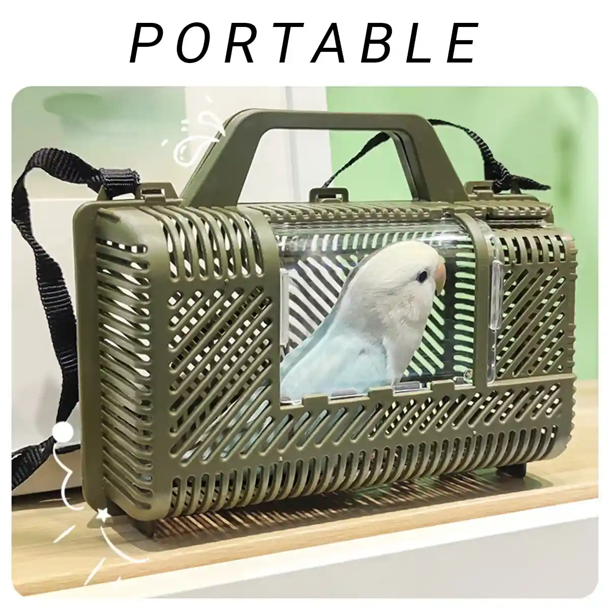 Portable Parrot Travel Cage Lightweight Bird Carrier - Image 6