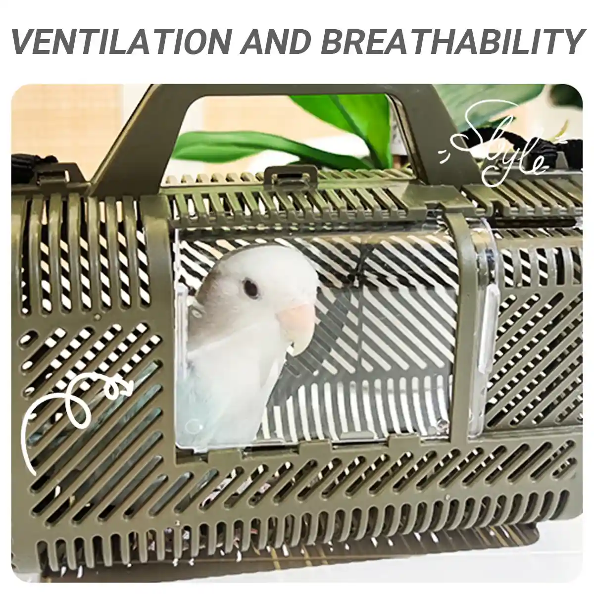 Portable Parrot Travel Cage Lightweight Bird Carrier - Image 7