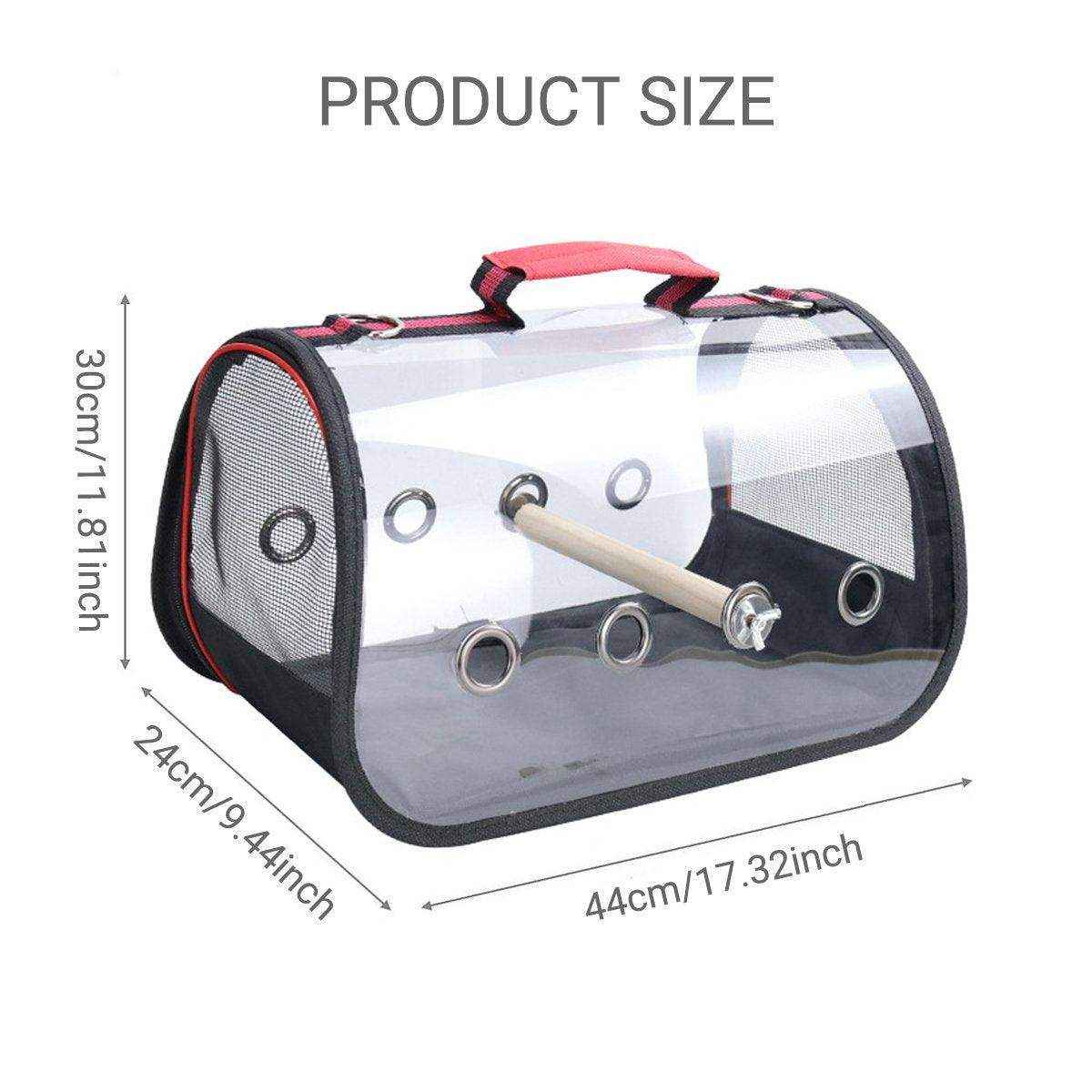Portable Pet Bird Parrot Carrier Transparent Breathable Travel Cage - Image 8