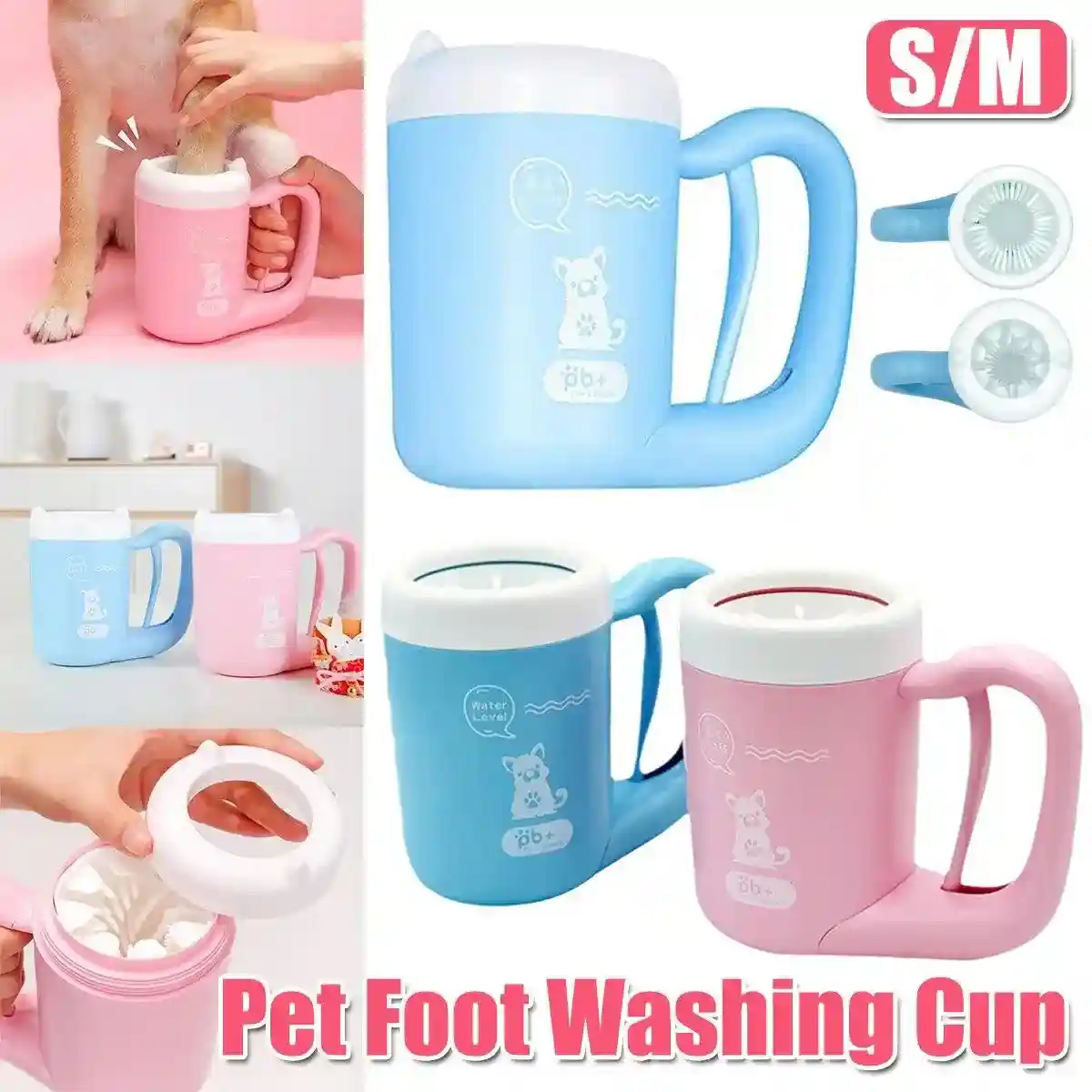 Portable Pet Foot Washing Cup 360° Silicone Paw Cleaner for Cats & Dogs - Image 2