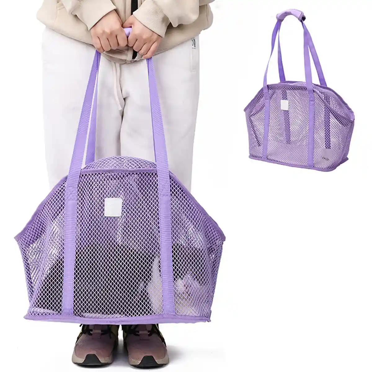 Portable Pet Shoulder Carrier Bag with Breathable Mesh - Image 4