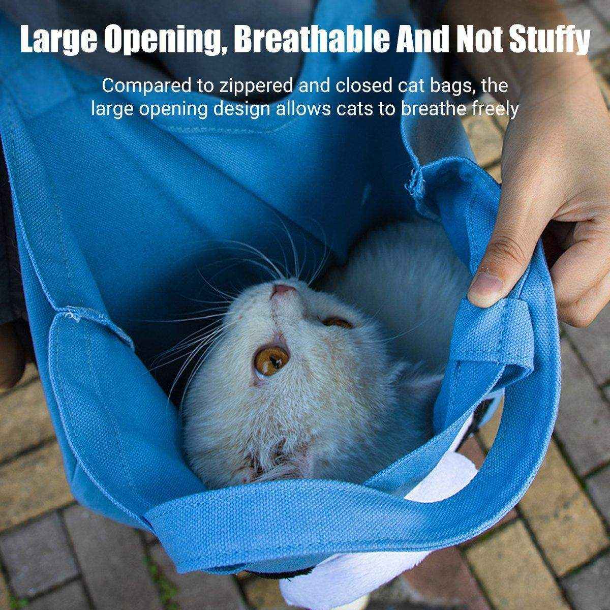 Portable Cat Carrier Bag Pet Sling Breathable & Scratch-Resistant - Image 8