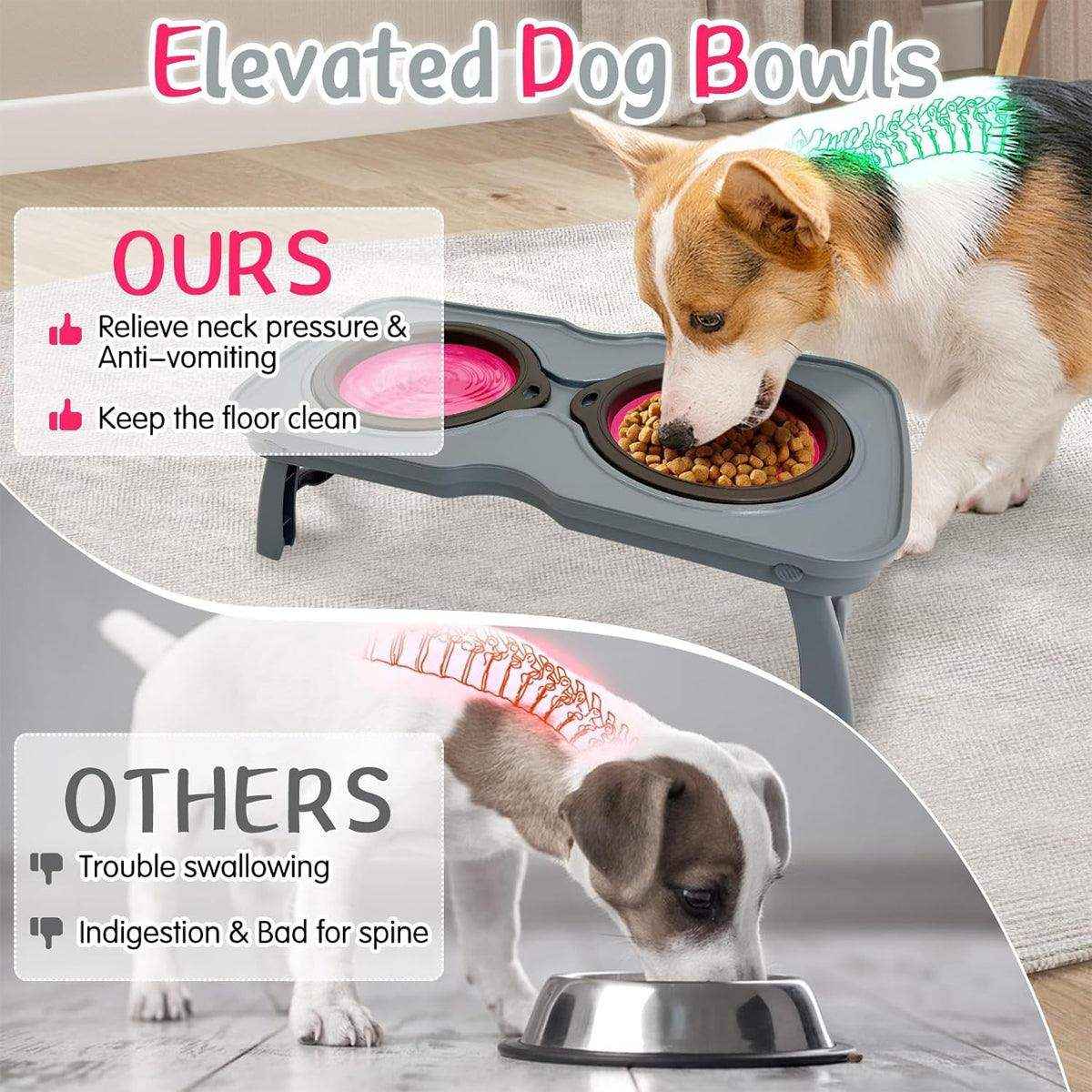 Portable Raised Dog Bowl Collapsible & Non-Slip Pet Feeder - Image 6