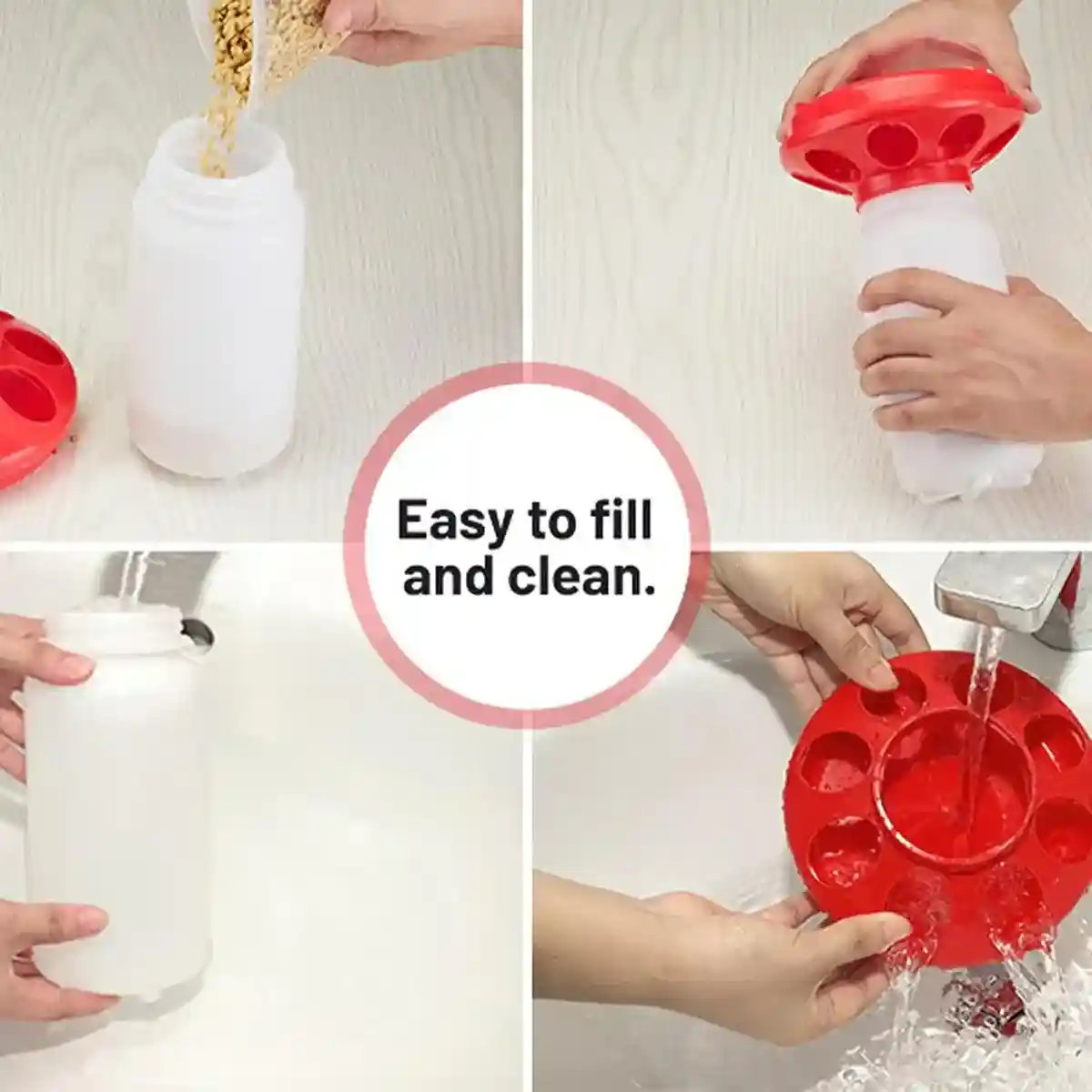 Space-Saving Chick Waterer Set with Adjustable Poultry Feeder - Image 4