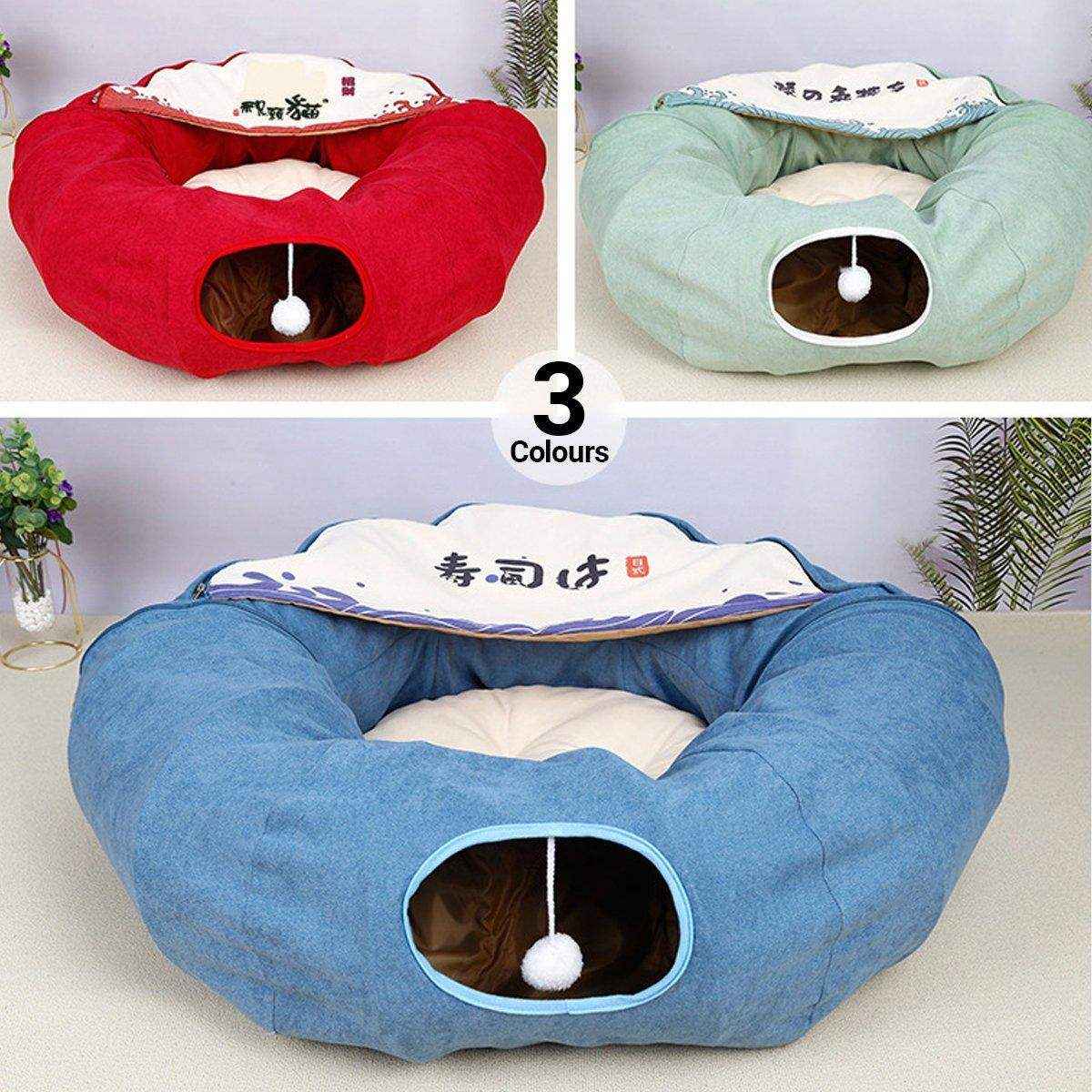 Multi-Functional Cat Tunnel Toy Cat Bed - Image 12