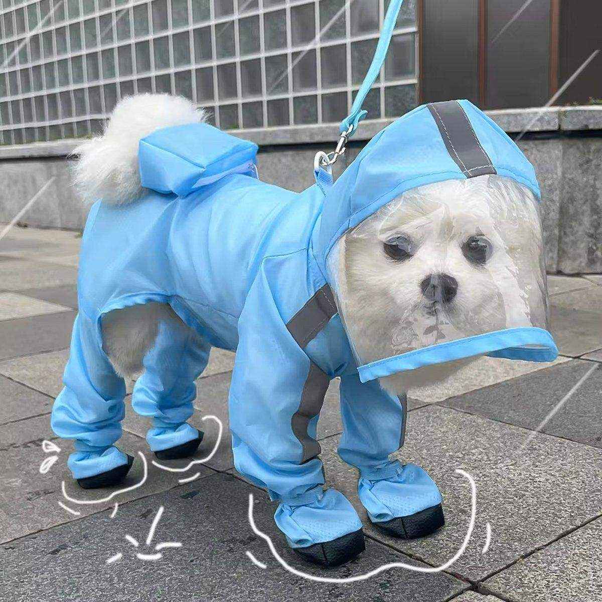 Waterproof Dog Raincoat with Feet Full Coverage Pet Rainy Clothes for Small Dogs - Image 11