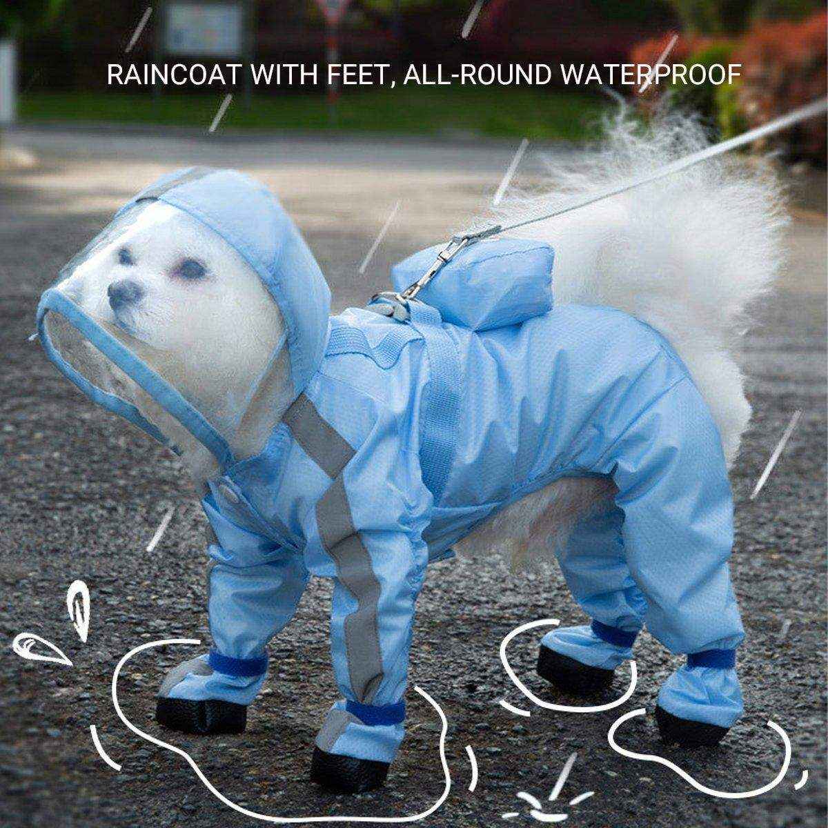 Waterproof Dog Raincoat with Feet Full Coverage Pet Rainy Clothes for Small Dogs - Image 13