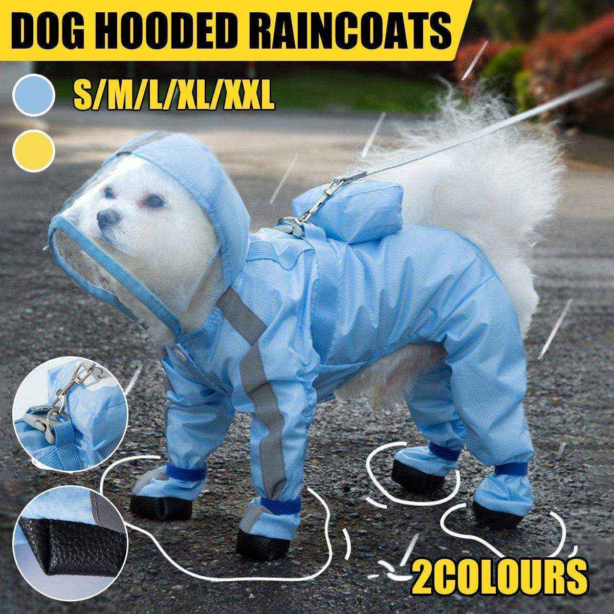 Waterproof Dog Raincoat with Feet Full Coverage Pet Rainy Clothes for Small Dogs - Image 2