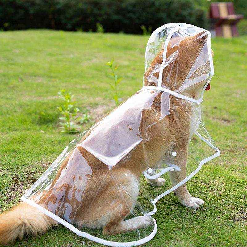 Waterproof Dog Rain Jacket- Puppy Hooded Outdoor Coat Vest Clothes Raincoat - Image 2
