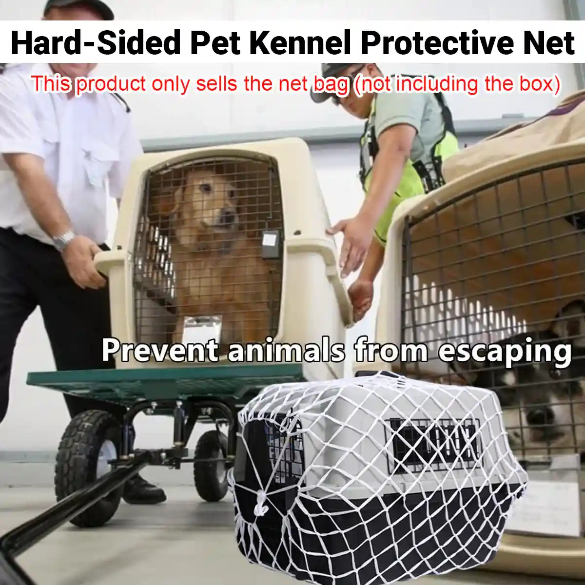 Protective Nylon Pet Carrier Net for Travel Safety and Ventilation - Image 2